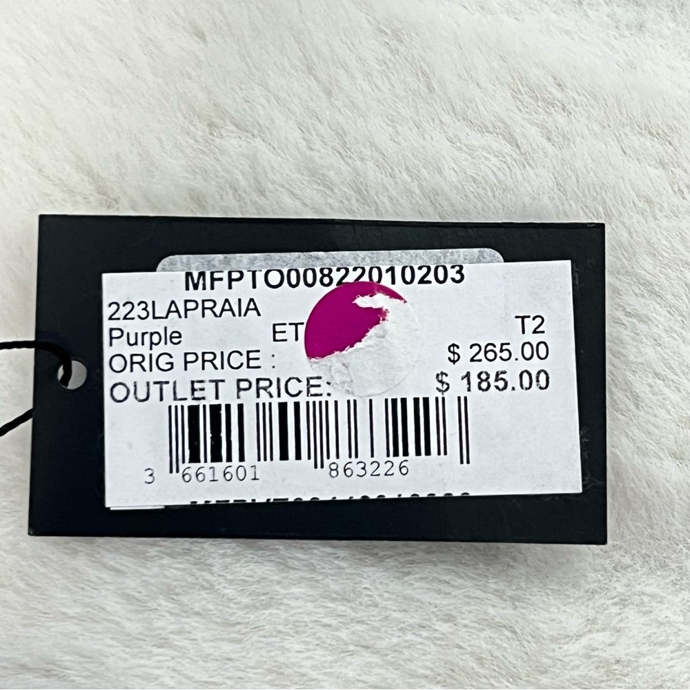 NWT Maje Lapraia Adjustable Chain Strap Purple Tweed Crop Top - Picture 11 of 12